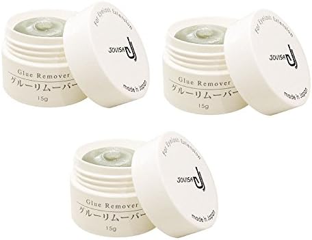 JOVISA Made in Japan Fast Lash Adhesive Dissolution Cream 15g No Damage To Natural Lashes Adhesive Remover Paste For Eyelash Extension Glue 3pcs