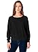 American Apparel Women's Tri-Blend Rib Light Weight Raglan Pullover, Tri/Black, Large