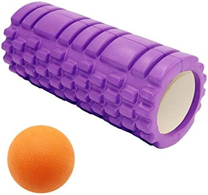 YEEYOUNG Hollow Core Yoga Foam Roller for Muscles Deep Tissue Exercise Foam Roller for Back Pain, Deep Muscle Relaxation, Pilates Roller 13"x5" Purple