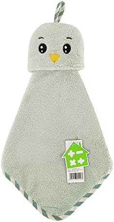 Zhenxinmei Multi-function Hand Towel Cute Delicate Soft Coral Fleece Cleaning Cloth Super Absorbent Kitchen Duster Cloth Convenient Bathroom Dishcloth for Car Tableware (Light Green Small Chicken)
