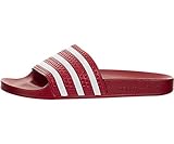 adidas Originals Men's Adilette Slide Sandal,Scarlet/White/Scarlet,9 M US