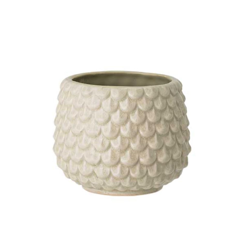 Nordring Retro Planter Vintage Plant Pot for Indoor Plants, Succulent Flower Pot Pino S (9.5 cm Diameter), Cloud, Ceramic