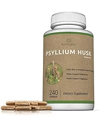 Cápsulas Psyllium Husk; 240 cápsulas de 0.025 onzas cada una; potente suplemento para la digestión de...