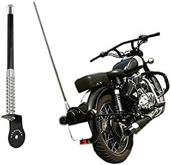 BLP Aluminium Antenna Rod with Chrome Cap For Royal Enfield Thunderbird 350, Classic 350, Bullet 350, Interceptor 650, Continental gt 650 and All Bikes (75 CM)