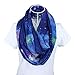 A&A AOSHAN Nebula Galaxy Interstellar Print Blue Color Women Infinity Loop Scarf (Blue Collar)