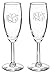 GIFTS INFINITY® Engraved Wedding Champagne Flutes Set of 2 Personalized Toasting Glasses (Regular) - Valentine's Day Gift