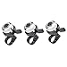 Flyisland Bike Bell 3 Pack, Aluminum Alloy Mini Bicycle Ring Bell Safety Warning Accessories Long Loud Crisp Clear Sound for Mountain Bike, Kids Bike (3 Pack)