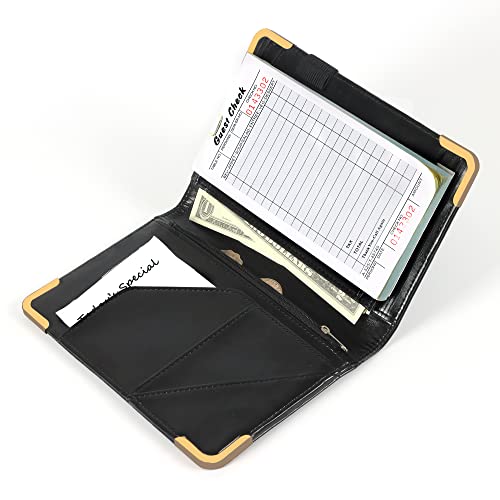CoBak Server Book Waitress Book Organizer with Zipper Pouch for