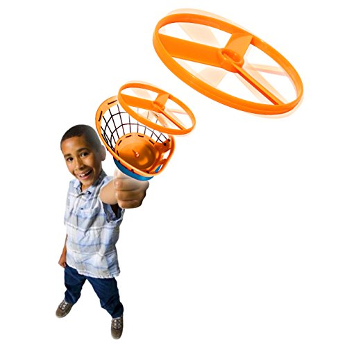 ZoomO Flying Disc Launcher w/Catch Net Catch and Shoot Plastic Discs
