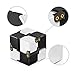 Metal Aluminum Alloy Infinity Cube Fidget Finger Toy - Pocket Size - Infinite Cube Relaxation Stress Reducer for ADD, ADHD, Anxiety, Autism Adult & Kids, Ultra Durable (Silver-Black)