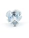 uxcell 50Pcs Zinc Plated M6 x 12mm 4 Pronged Tee Nut T-Nut for Table Legs Rock Climbing Wall Woodwork Holds Wood Cabinetry