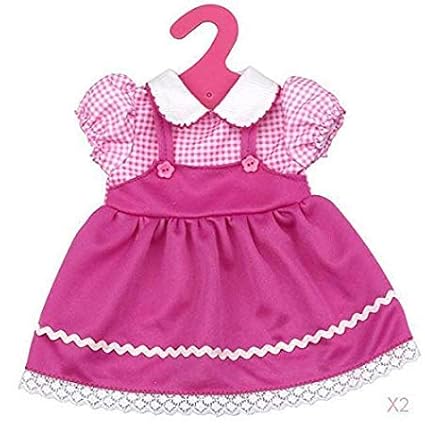 IJARP American Girl Cute Plaid Dress Clothing for Doll-(Pink)