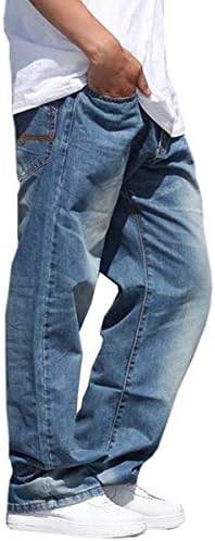 Hanglin Trade Men's Loose Jeans Hip Hop Baggy Denim Pants