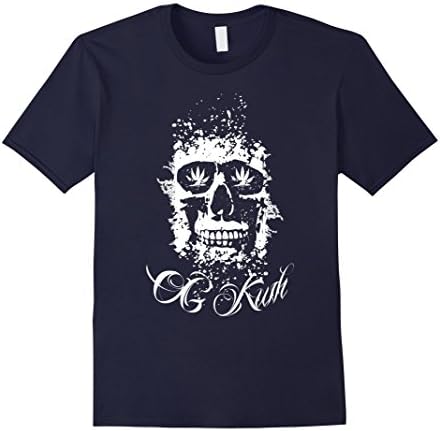 Mens Og Kush skull shirt 3XL Navy