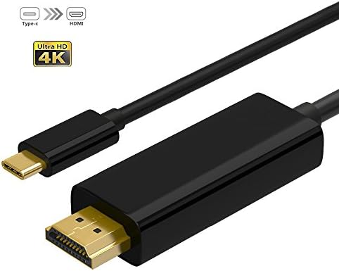Type C to HDMI Cable(6 Feet/1.8M), TOWEE USB C 3.1 Type C to HDMI Cable Adapter (Compatible with Thunderbolt 3),Support 4K2K@30HZ,3D,1080P for MacBook Pro 2016, 2015 MacBook 12", ChromeBook Pixel Etc