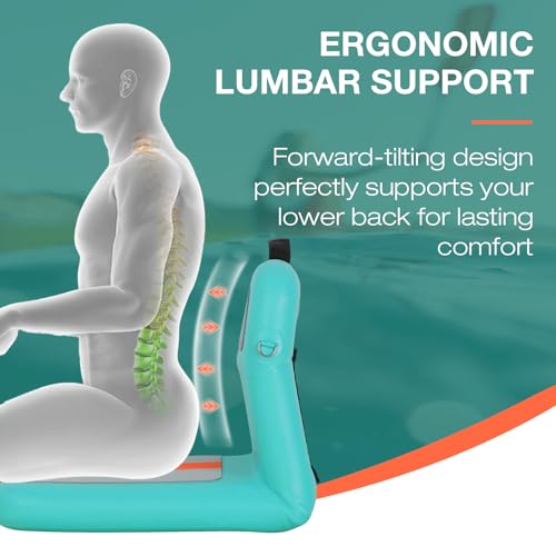 Niphean Paddle Surf Seat Ergonomic and Robust Backrest, Inflatable Kayak Seat, Compatible with Canoe, Boat, Sup Kayak, Paddle Surf Chair with Backrest for Versatile Use, No Tie Needed