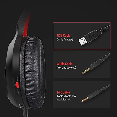 SOMIC Stereo Gaming Headset for Xbox one, PS4, PS5, PC, Phone 3.5mm