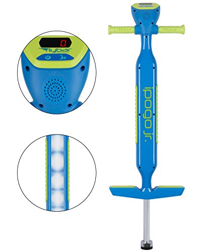 Flybar iPogo Jr. - Worlds First Interactive Counting Pogo Stick For Kids Ages 5 to 9 (Blue)