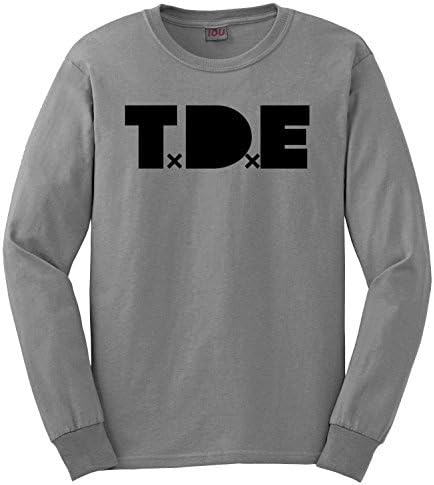 T.D.E Kendrick Lamar Mens Fashion CrewNeck Long Sleeves (Extra Large, Gray)