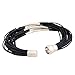 D EXCEED Lightweight Handmade Magnet Clasp Multi Layered Rope Bib Necklace Bracelet Set for Women (BL-Black)