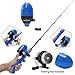 Kids Fishing Pole,Portable Telescopic Fishing Rod and Reel Full Kits, Spincast Fishing Pole for Kids, Boy, Youth (Blue Handle with Bag, 150CM 59.05IN)