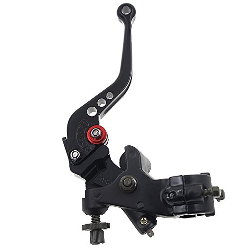 Soosee Universal Motorcycle 7/8" Front Brake Clutch CNC Master Cylinder Fluid Reservoir Levers for Scooter / Dirt Bike/Sport Bike / Street Bike(BLACK)