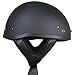Outlaw T70 'Stealth'Advanced DOT Solid Flat Black Half Motorcycle Skull Helmet - Medium