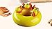Hewnda 1-Pack Round Silicone Donut Mould - Chocolate Mousse Mould - DIY Decorative Baking Tray - Baking Tools Cake Decorating Plate（White)