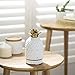 Design Accents Essential Oil Diffuser - Aromatherapy Ceramic Home Decor Cover Aroma Diffuser 100ml, White