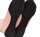CAcB Women's Lowest Cut Liner Dresses Socks w/Forefoot Cushion & Silicone Heel
