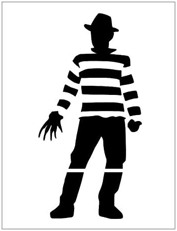 Mixed Media - Freddy #1 Stencil Elm Street Horror Movie 8.5