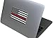 Thin Red Line Flag Decal - 3x5 in. Black White and Red American Flag Sticker for Cars Trucks and SUVs - in Support of Firefighters and EMTs (1-Pack)