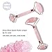Jade Roller for Face, 100% Real Natural Rose Quartz Face Roller Massage Tool Noiseless and Anti Aging Facial Stone Roller and Gua Sha for Body Lymphatic Drainage, Wrinkles, Puffiness, and Fine Lines