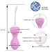 YUECHAO Kegel Exercise Balls - Ben Wa Ball for Women Wireless Remote Control Massager for Beginners- Doctor Recommended Bladder Control & Pelvic Floor Exercises