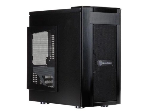 SilverStone Aluminum Front SECC Body Micro ATX Mid Tower Computer Case SG03B-F (Black)