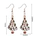 6 Pairs Christmas Dangle Earrings for Women Christmas Tree Stockings Angel Deer Snowflake Bells