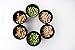 Coza Design- Eco Friendly Plastic Bowl for cereal, dessert, ice cream, soup (Microwave and Dishwasher Safe) (17 oz., Black) Set of 6