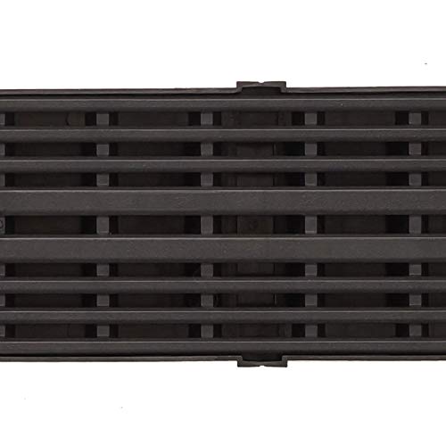 5m Entwässerungsrinne Terrassenrinne, System A15 148mm Stegrost Kunststoff, schwarz-line, komplett SET – Bild 4