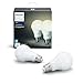Philips Hue White A19 2-Pack 60W Equivalent Dimmable LED Smart Bulb (Compatible with Amazon Alexa Apple HomeKit and Google Assistant)