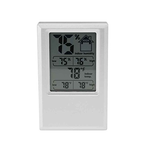 shangjunol Digital Thermometer Hygrometer °C/°F Indoor Temperature Humidity Meter Max Min Value Comfort Level Display