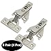 Probrico 2 Pairs（4 Pack） Kitchen Cabinet Hinges for Face Frame Cabinet, Concealed Cabinet Hinges Brushed Satin Nickel with Mounting Screws
