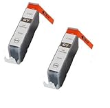 2pk NON-OEM CLI 221 grey compatible Ink Cartridge With CHIP! For use in Canon All-in-One Machines Pixma MP980 PIXMA MP990, Office Central