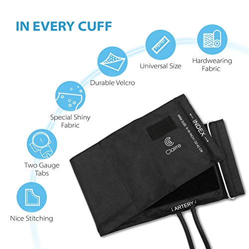 Clairre Professional Sphygmomanometer Manual Blood Pressure Cuff and