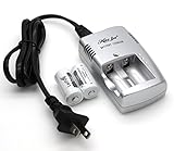 LeiFire 2x 16340 CR123A 3.7V Rechargeable Li-ion Battery + Charger