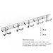 OUNONA Wall Mount Hook Rack, Stainless Steel Coat Rack Coat Hooks with 5 Heavy Duty Hanger Hooks,Hook Rail for Towel Bag Clothes,17.32-Inch