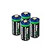 4 Pack Genuine EdisonBright RCR123A 650mAh rechargeable protected li-ion type 16340 EBR65 batteries with BBX3 battery Box
