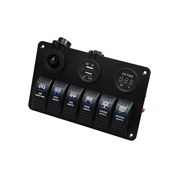 Generic-MarineBoat-Car-6-Gang-Switch-Panel-with-Light-5-Pin-OnOff-Rocker-Switch