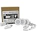 TORCHSTAR Set of 3 Multicolor LED Under Cabinet Lighting Kit, UL-Listed Power Adapter, Surface and Recessed Mount LED Puck Lights, IR Remote Control, Warm White