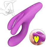 G-spot Rabbit Vibrator, 3 Motors Clitoral and Vaginal Stimulator with 10 Powerful Vibration,Slicone Rechargeable Adult Sex Toy for Women Quickly Orgasm