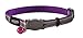 Rogz Reflective Cat Collar with Breakaway Clip and Removable Bell, Fully Adjustable to fit Most Breeds, Purple Bird Design